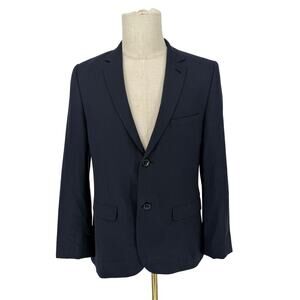 Topman Men's Sportcoat Blazer Jacket Knit Size US 40 Navy Blue